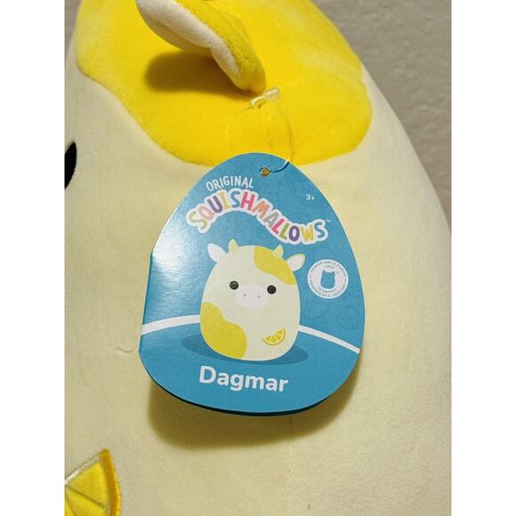NEW Squishmallows 11” Dagmar The Yellow Lemon Cow Plush Stuffed Animal 2024 - Picture 5 of 6